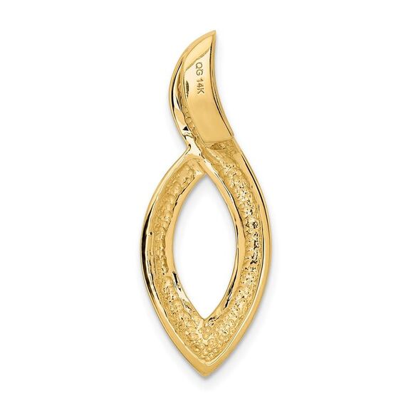 14k Yellow Gold Fits up to 6mm Regular/8mm on Fancy/Reversible Fancy Omega Slide